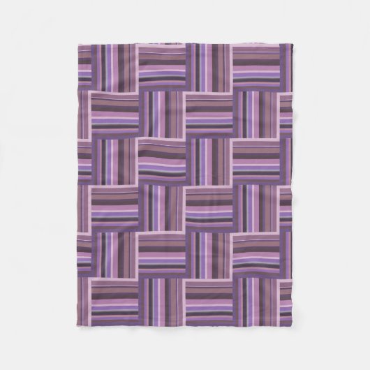 Mauve Streifen Webmuster Fleecedecke (Vorderseite)