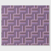 Mauve Streifen Webmuster Geschenkpapier (Flach)