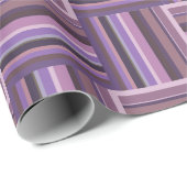 Mauve Streifen Webmuster Geschenkpapier (Rolleneckpunkt)