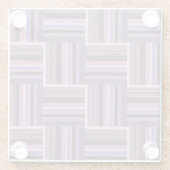 Mauve Streifen Webmuster Glasuntersetzer (Rückseite)