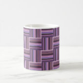 Mauve Streifen Webmuster Kaffeetasse (Mittel)