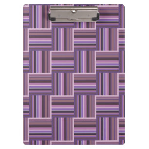 Mauve Streifen Webmuster Klemmbrett