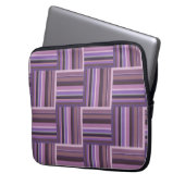 Mauve Streifen Webmuster Laptopschutzhülle (Vorderseite Links)
