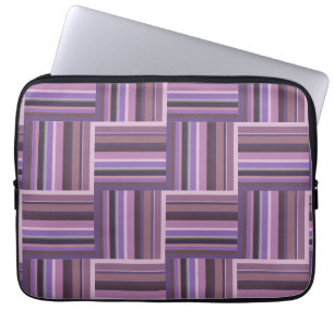 Mauve Streifen Webmuster Laptopschutzhülle