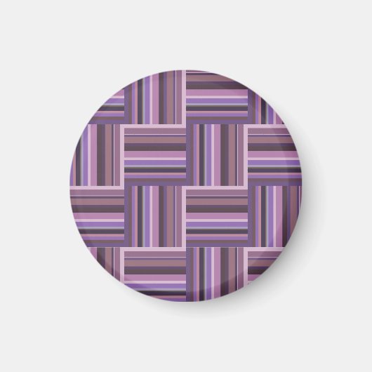 Mauve Streifen Webmuster Magnet (Vorne)