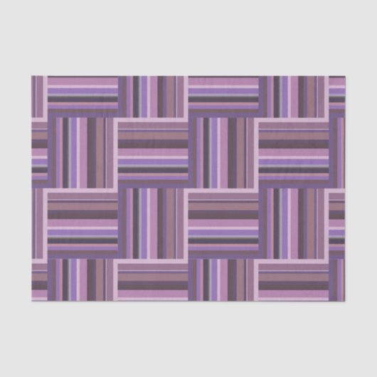 Mauve Streifen Webmuster Seidenpapier (Vorderseite)