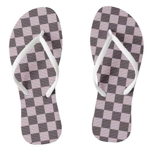 Mauve Stripes Pair Flip Flops Badesandalen (Fußbett)