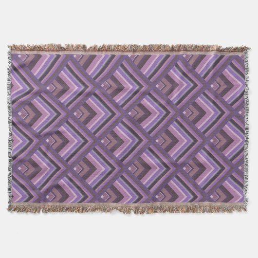 Mauve Stripes-Skalenmuster Decke (Vorderseite)