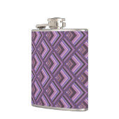 Mauve Stripes-Skalenmuster Flachmann (Links)