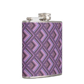 Mauve Stripes-Skalenmuster Flachmann (Rechts)