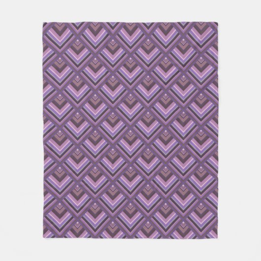 Mauve Stripes-Skalenmuster Fleecedecke (Vorderseite)