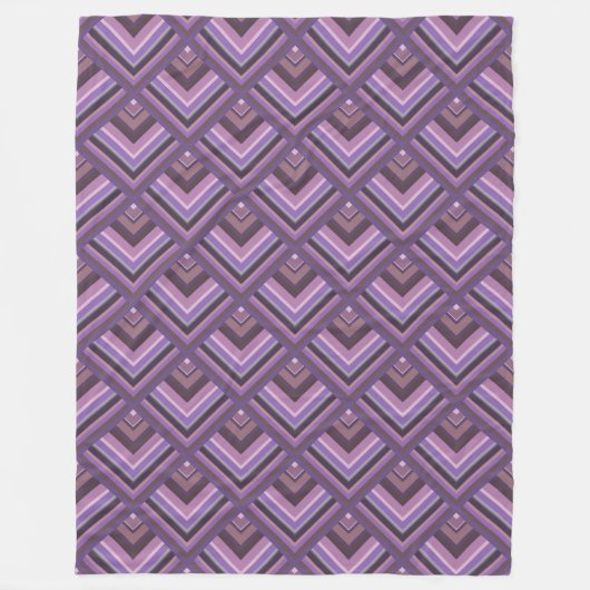 Mauve Stripes-Skalenmuster Fleecedecke (Vorderseite)