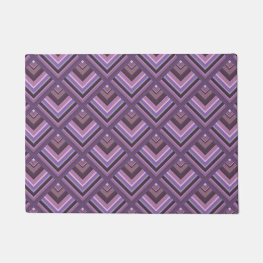 Mauve Stripes-Skalenmuster Fußmatte (Vorderseite)
