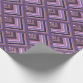 Mauve Stripes-Skalenmuster Geschenkpapier (Ecke)