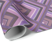 Mauve Stripes-Skalenmuster Geschenkpapier (Rolleneckpunkt)