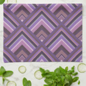 Mauve Stripes-Skalenmuster Geschirrtuch (Gefaltet)