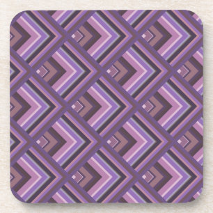 Mauve Stripes-Skalenmuster Getränkeuntersetzer