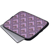 Mauve Stripes-Skalenmuster Laptopschutzhülle (Vorne Knopf)