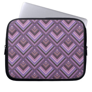 Mauve Stripes-Skalenmuster Laptopschutzhülle