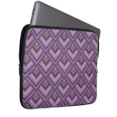 Mauve Stripes-Skalenmuster Laptopschutzhülle (Vorne Rechts)