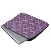 Mauve Stripes-Skalenmuster Laptopschutzhülle (Vorne Knopf)