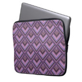 Mauve Stripes-Skalenmuster Laptopschutzhülle (Vorderseite Links)