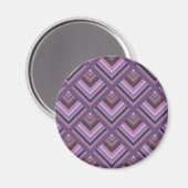 Mauve Stripes-Skalenmuster Magnet (Vorderseite/Rückseite)