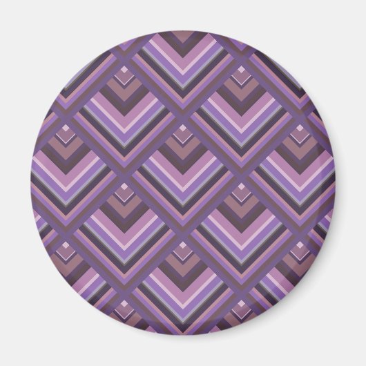 Mauve Stripes-Skalenmuster Magnet (Vorne)