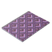 Mauve Stripes-Skalenmuster Notizblock (Linke Seite)
