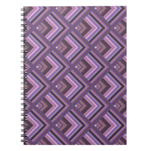 Mauve Stripes-Skalenmuster Notizblock (Vorderseite)
