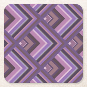 Mauve Stripes-Skalenmuster Rechteckiger Pappuntersetzer