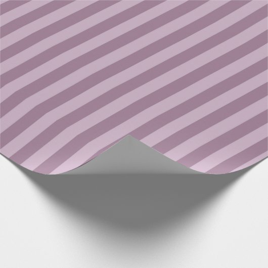 Mauve Striping Muster Geschenkpapier (Ecke)