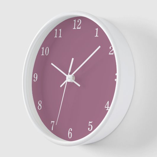 Mauve Stylish Minimalistisch Wall Clock Uhr (Winkel)