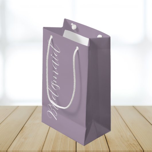 Mauve Stylized Script Wedding Bridesmaid Kleine Geschenktüte