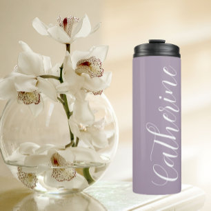 Mauve Stylized Wedding Bridesmaid Name Thermosbecher