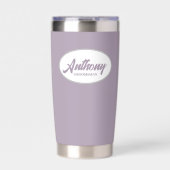 Mauve Stylized Wedding Trauzeuge Thermobecher (Vorderseite)