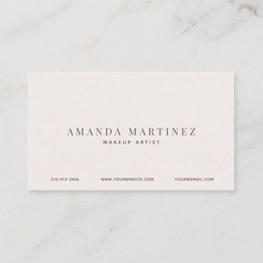 Mauve Swatcht Modern Trendy Business Card Visitenkarte (Rückseite)