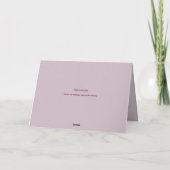 MAUVE SYMPATHY CARD DANKESKARTE (Rückseite)