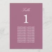 Mauve Table Card (Rückseite)