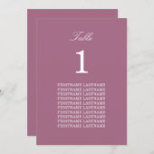Mauve Table Card (Vorne/Hinten)