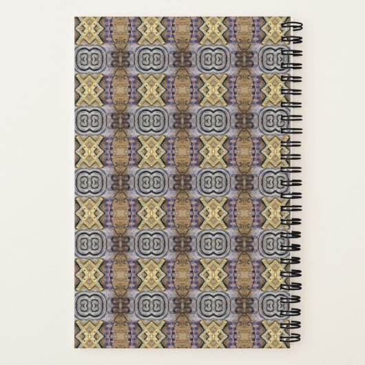Mauve Tan Brown Geometric Seamless Pattern Notizblock (Rückseite)