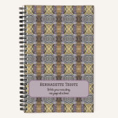 Mauve Tan Brown Geometric Seamless Pattern Notizblock (Vorderseite)
