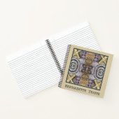 Mauve Tan Brown Geometric Seamless Pattern Notizblock (Innenseite)