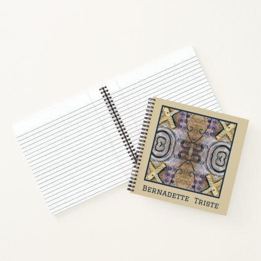 Mauve Tan Brown Geometric Seamless Pattern Notizblock (Innenseite)