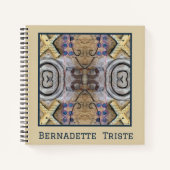 Mauve Tan Brown Geometric Seamless Pattern Notizblock (Vorderseite)