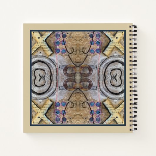 Mauve Tan Brown Geometric Seamless Pattern Notizblock (Rückseite)