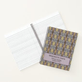 Mauve Tan Brown Geometric Seamless Pattern Notizblock (Innenseite)