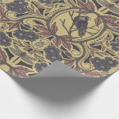 Mauve, Tan & Gray Crow & Dragonfly Geschenkpapier (Ecke)