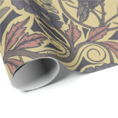 Mauve, Tan & Gray Crow & Dragonfly Geschenkpapier (Rolleneckpunkt)