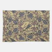 Mauve, Tan & Gray Crow & Dragonfly Geschirrtuch (Horizontal)